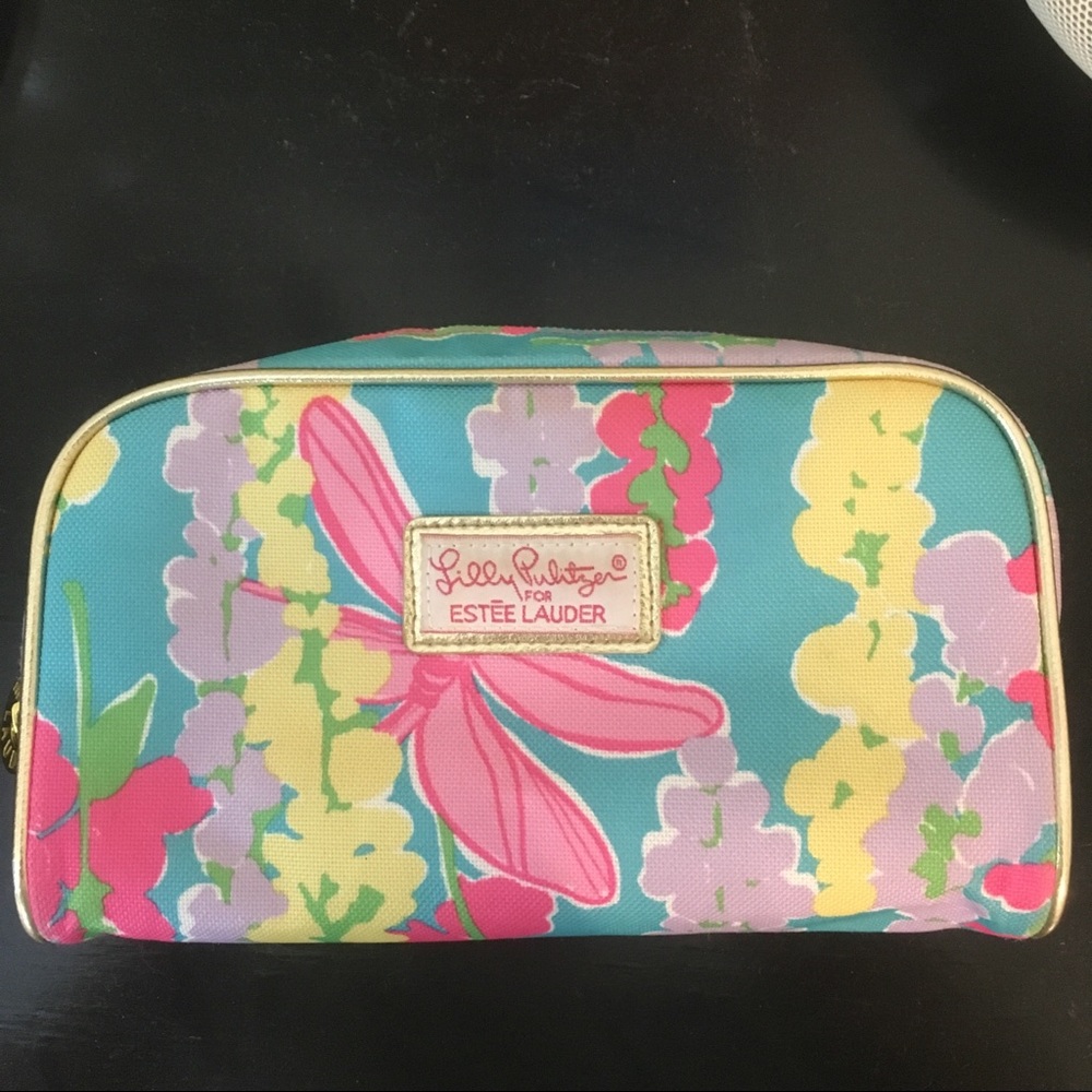 Lilly Pulitzer floral makeup bag